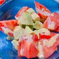 藍にゃん's cooksnap of when they made アボカドとトマトのマヨわさび醤油和え.
