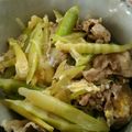 ☆mamingo☆'s cooksnap of when they made 姫竹と豚肉の卵とじ.