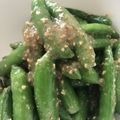 　青空大好き's cooksnap of when they made スナップエンドウのゴマ和え.