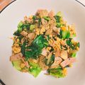 えこ★えこ's cooksnap of when they made ロメインレタスとベーコン卵のバター炒め.