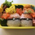 美女か野獣's cooksnap of when they made キャラ弁☆簡単♪モンスターボールおにぎり.