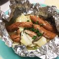 フジぽん's cooksnap of when they made ソーセージとキノコのホイル焼き.
