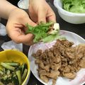料理苦手はる's cooksnap of when they made 幸せ運ぶ高カロリー♡豚肉のレタス包み.