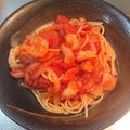まねすけ's cooksnap of when they made エビのトマトソースパスタ.