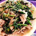 クックZHC47N☆'s cooksnap of when they made 【山うどレシピ・葉】山うどと豚肉の塩炒め.