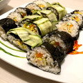 Maruchina's cooksnap of when they made きゅうりの飾り巻き（巻き寿司）.