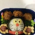 ゆつきぃ～'s cooksnap of when they made 簡単♪ドラえもん♪キャラ弁に♪おにぎり♪.