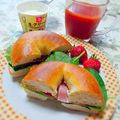 うたかた。's cooksnap of when they made 手を汚さず☆ベーグルサンド.