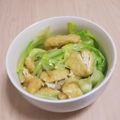 モグタソ's cooksnap of when they made もう一品に！春キャベツと油揚げの白だし煮.