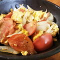 低カロ探検隊's cooksnap of when they made 新たまねぎとトマトの卵炒め.
