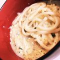 まめみちこ's cooksnap of when they made お茶漬けの素で簡単！和風卵クリームパスタ.