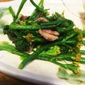 でらこ's cooksnap of when they made 茎ブロッコリーの葉とベーコンの炒め物.