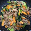 さゆЯ！'s cooksnap of when they made 小松菜と牛肉の焼肉のタレマヨ焼き♪.