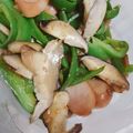 からまさ's cooksnap of when they made ピーマン・椎茸・大葉のきんぴら風炒め♪.