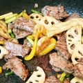 ぱにぱる's cooksnap of when they made カルビと蓮根の韓国風炒め.