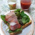 うたかた。's cooksnap of when they made ベビーリーフto生ハムnoサンドイッチ.