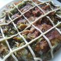 三つ星母ちゃん's cooksnap of when they made キャベツたっぷり♪とろっと米粉お好み焼き.