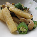 ちばたま's cooksnap of when they made 長いもとおくらの麺つゆバター炒め.