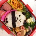 YURICOママ's cooksnap of when they made 簡単キャラ弁♪♪パンダちゃんおにぎり.