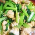 プルプルプルメリア's cooksnap of when they made 鶏と小松菜のピリ辛炒め.