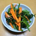 むささびみい's cooksnap of when they made 人参葉っぱのごま和え☺.