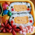 いかちゃん☆ﾐ's cooksnap of when they made 簡単可愛い♪卵焼きのあひるデコおにぎらず.