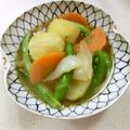 あっこ姉's cooksnap of when they made じゃが芋とスナップえんどうの煮物.