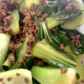 ほたてのかいばしら's cooksnap of when they made 挽肉と青梗菜のオイスター炒め☻.