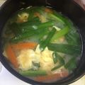 のりこったん's cooksnap of when they made ニラ玉汁.