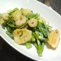 ちひまり's cooksnap of when they made 新じゃが＆菜の花＆海老のアンチョビ炒め.