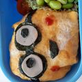 ルイユイ♡mom's cooksnap of when they made ☆キャラ弁 ミニオン ボブ.