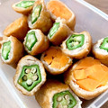 ぱれすー's cooksnap of when they made 簡単なのに可愛い♡おくらと人参の肉巻き.