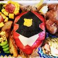 りんたんママ☆'s cooksnap of when they made パトレンジャー♡パトレン１号♡キャラ弁.