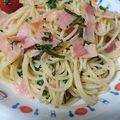 たたみっこ's cooksnap of when they made 大葉とベーコンのパスタ.