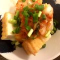 まん！'s cooksnap of when they made レンジで韓国風おつまみ！キムチーズ厚揚げ.
