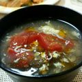yukitarooo's cooksnap of when they made もずくとしらすとトマトのサンラータン.