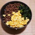 エルとキク's cooksnap of when they made そぼろ 3色丼 簡単.