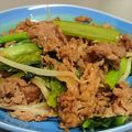 tukiyo★'s cooksnap of when they made 牛こまと小松菜のオイスターソース炒め.