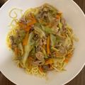 たぬぴん's cooksnap of when they made 【基本】豚肉と野菜の簡単あんかけ焼きそば.
