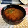 ちゃぴ♥'s cooksnap of when they made しいたけと水菜のみそ汁.