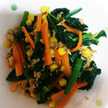 Yuko384's cooksnap of when they made 人参と ほうれん草の彩り ツナ炒め.