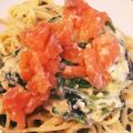 れれれんこん。's cooksnap of when they made サーモンのカルボナーラ！！.