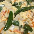 Pugまこちゃん's cooksnap of when they made 高野豆腐とスナップエンドウの卵とじ.