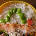 ミホ天然工房's cooksnap of when they made はらぺこあおむし*キャラ弁*.