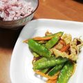 ささゆりの食卓's cooksnap of when they made 絹さや大量消費！！簡単豚バラ炒め♪.