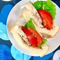 ふたごゆき's cooksnap of when they made クリームチーズとサラダチキンのポケサン.