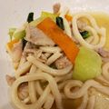 腹ぺこねこ's cooksnap of when they made ちんげん菜と豚肉♪あんかけうどん(乾麺).