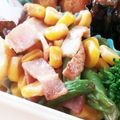 まぶたん's cooksnap of when they made お弁当 いんげん コーン ベーコン.