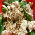 ささょ's cooksnap of when they made 運動会☆簡単ささみとオクラのさっぱり和え.