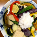 クックモモ☆'s cooksnap of when they made 高野豆腐と夏野菜の精進煮☆揚げだし風.